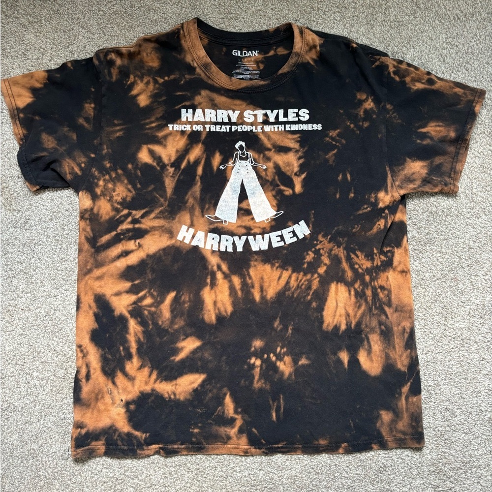 Harry Styles Harryween T-shirt black with bleached style size large​